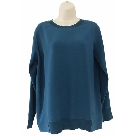 Vince. Teal Long Sleeve Split-Back Blouse Top XS - Picture 1 of 7